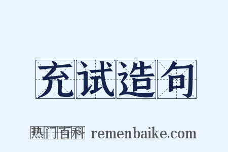 充试造句是什么意思的图片